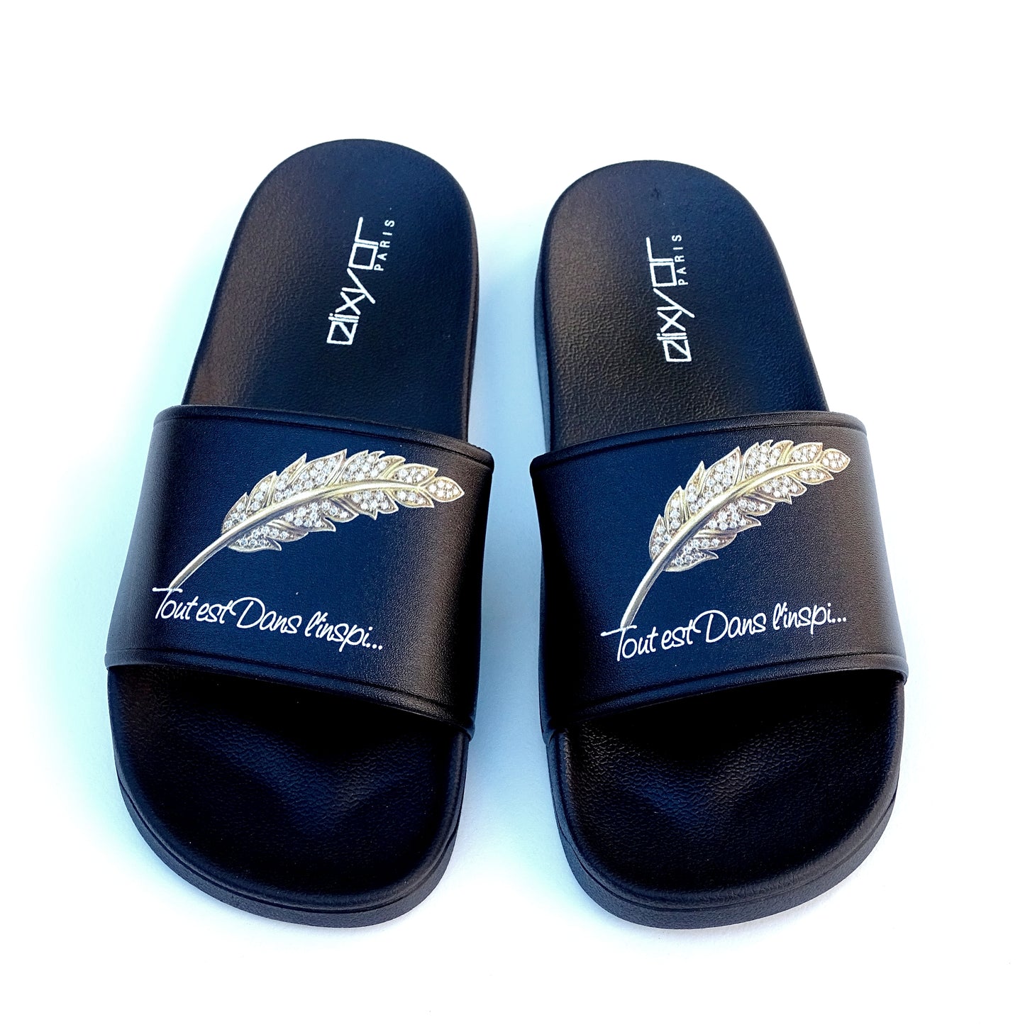 Claquettes TEDL'I – "Tout est dans l’inspi" Noir