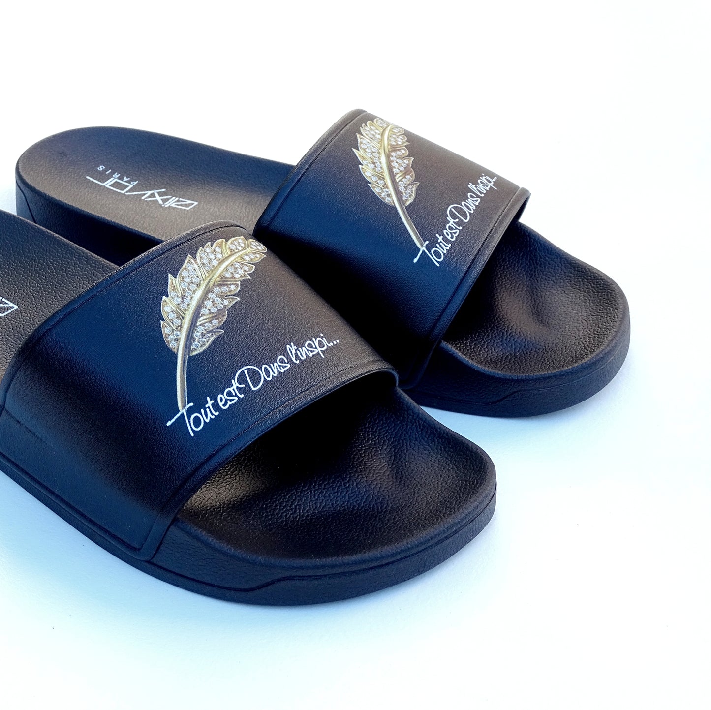 Claquettes TEDL'I – "Tout est dans l’inspi" Noir