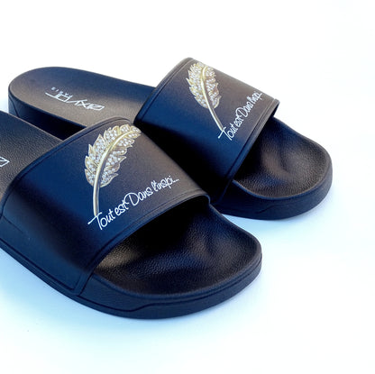 Claquettes TEDL'I – "Tout est dans l’inspi" Noir