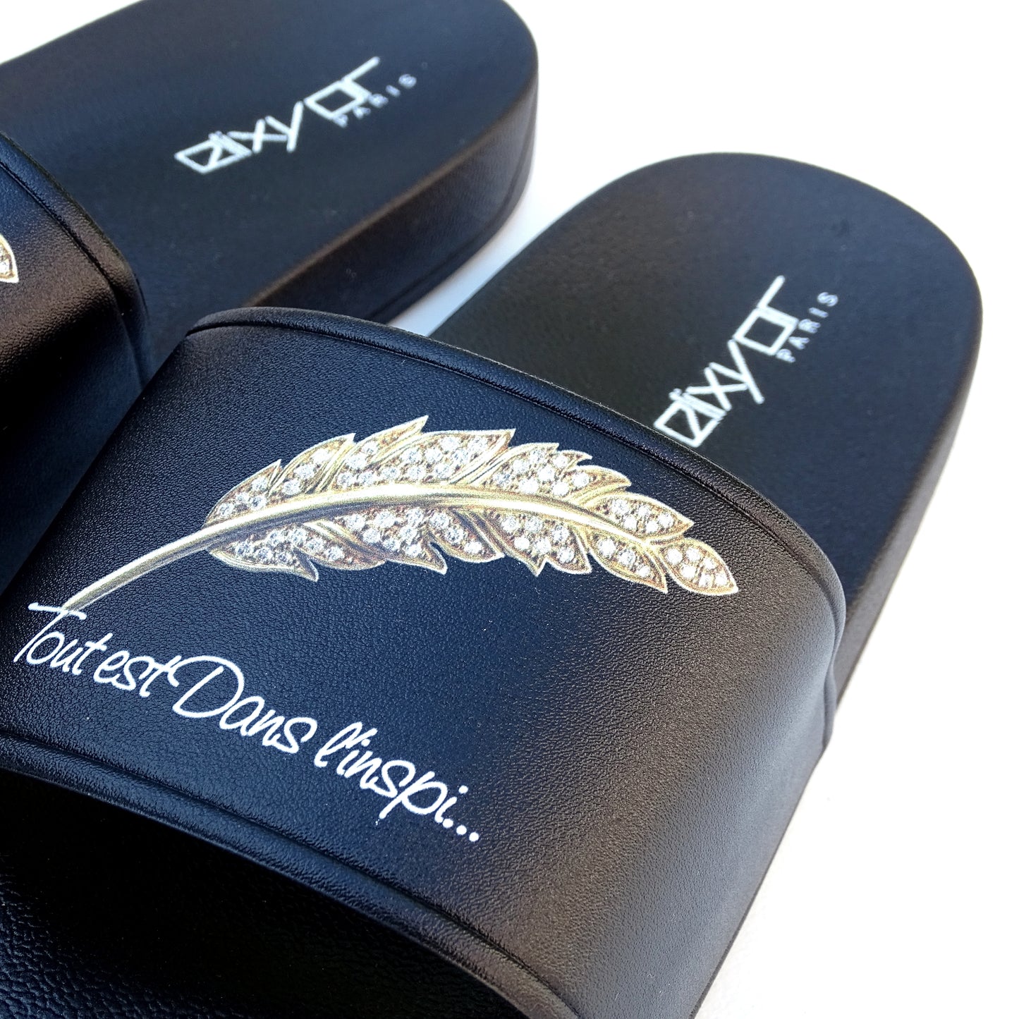 Claquettes TEDL'I – "Tout est dans l’inspi" Noir