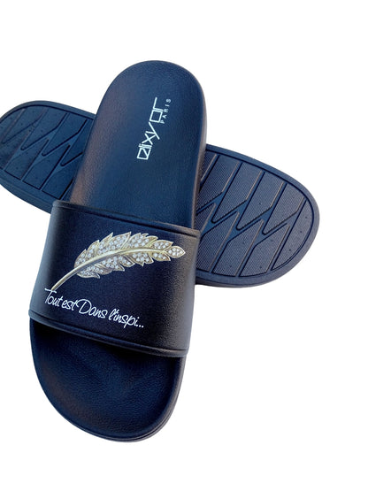 Claquettes TEDL'I – "Tout est dans l’inspi" Noir