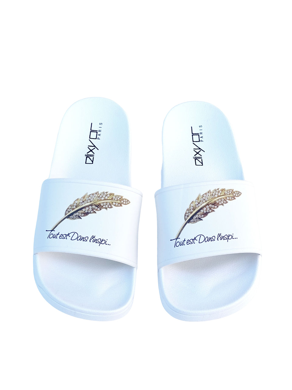 Claquettes TEDL'I – "Tout est dans l’inspi" Blanc