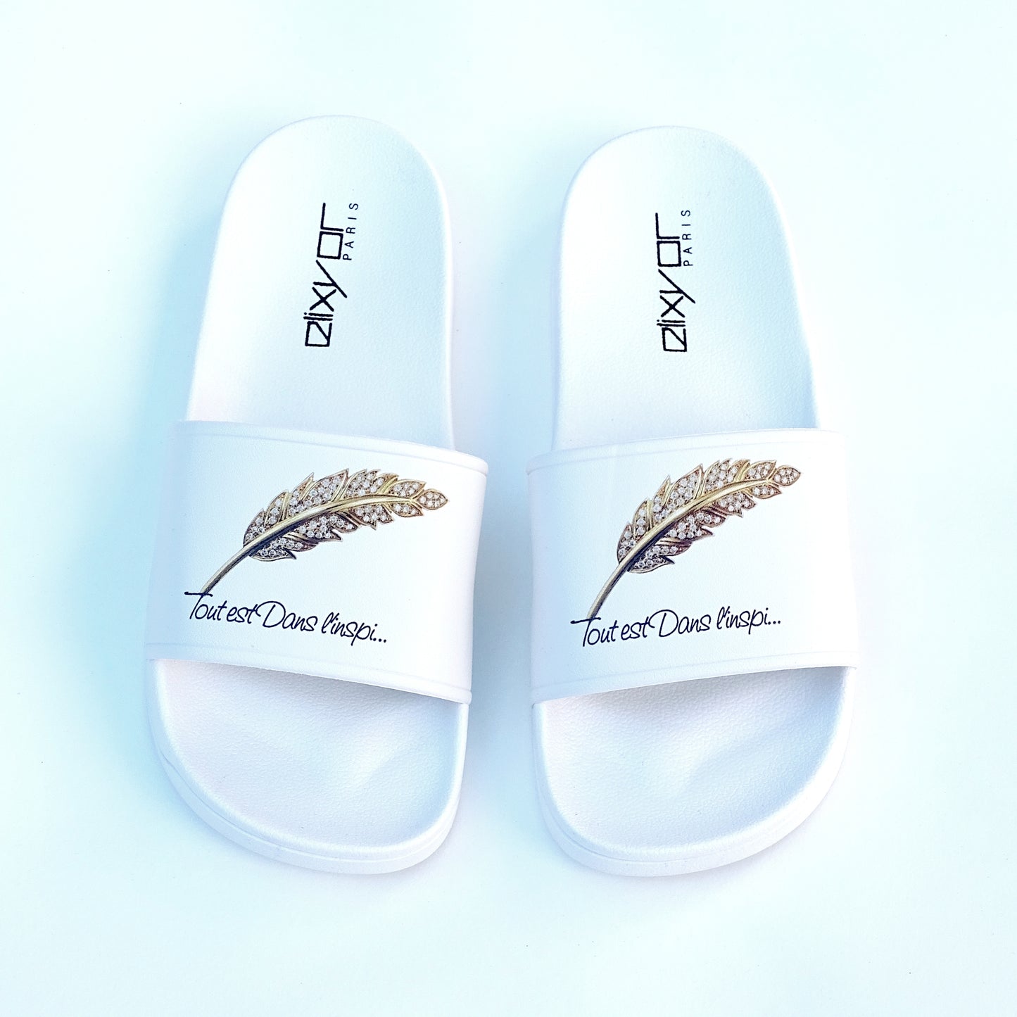 Claquettes TEDL'I – "Tout est dans l’inspi" Blanc