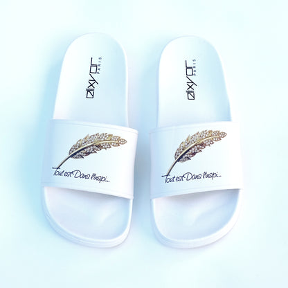 Claquettes TEDL'I – "Tout est dans l’inspi" Blanc