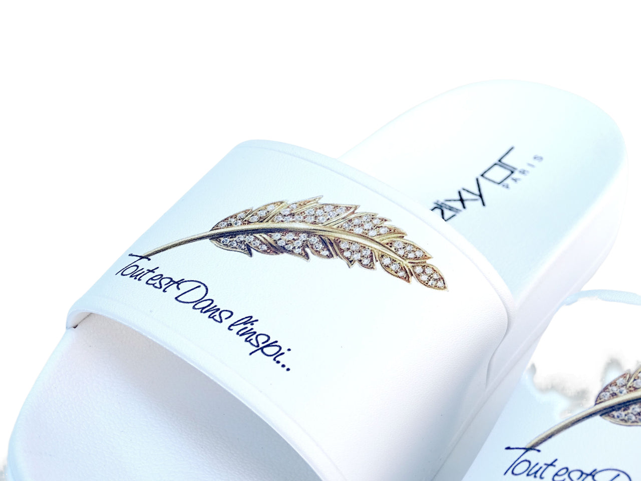 Claquettes TEDL'I – "Tout est dans l’inspi" Blanc