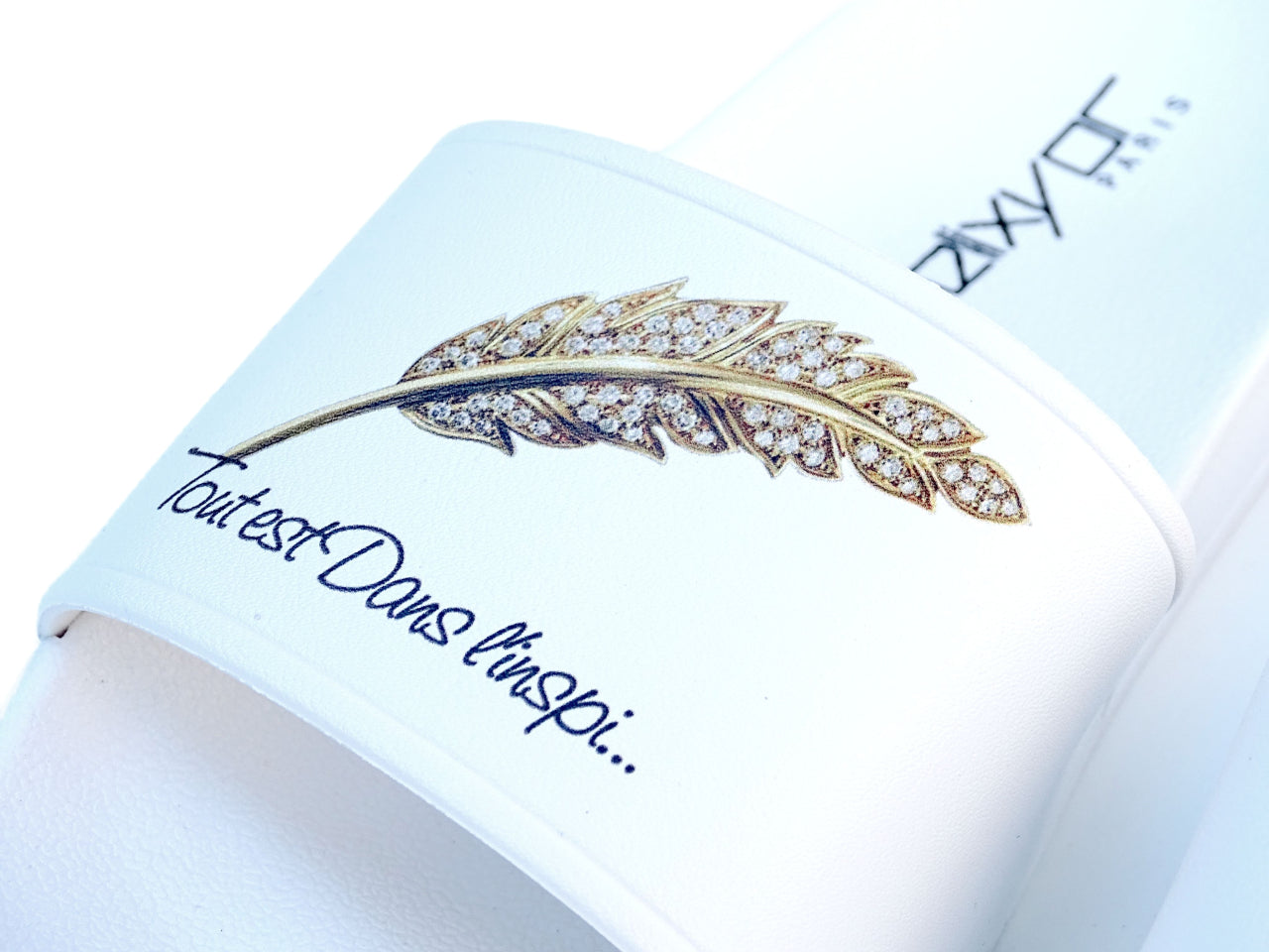 Claquettes TEDL'I – "Tout est dans l’inspi" Blanc