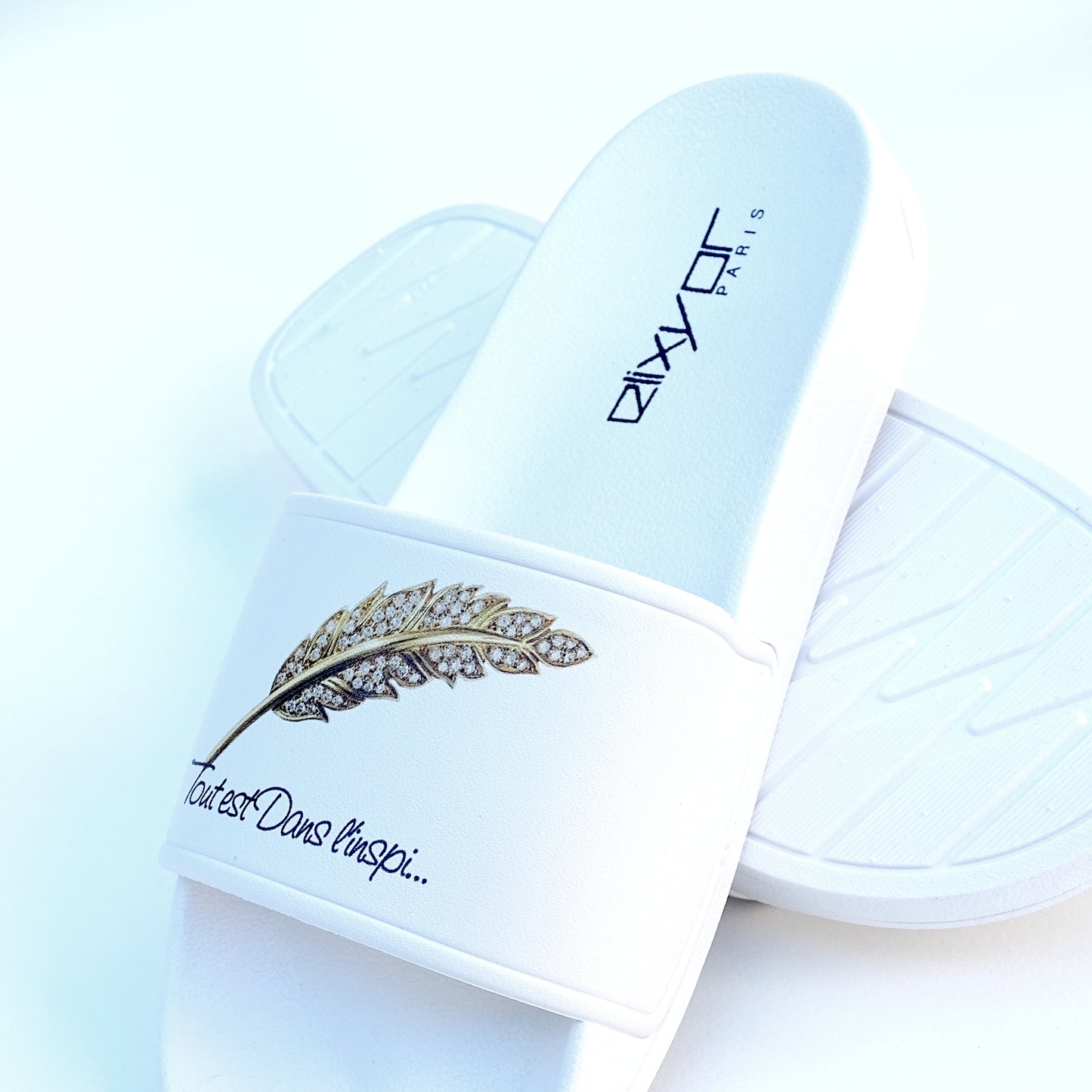 Claquettes TEDL'I – "Tout est dans l’inspi" Blanc