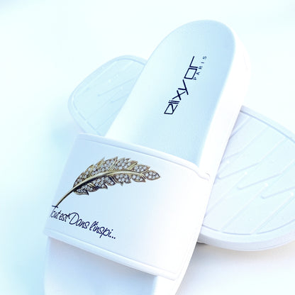 Claquettes TEDL'I – "Tout est dans l’inspi" Blanc