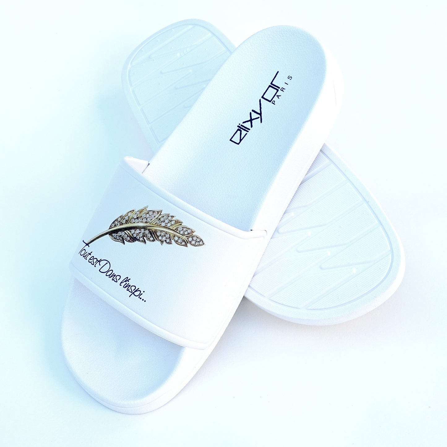 Claquettes TEDL'I – "Tout est dans l’inspi" Blanc