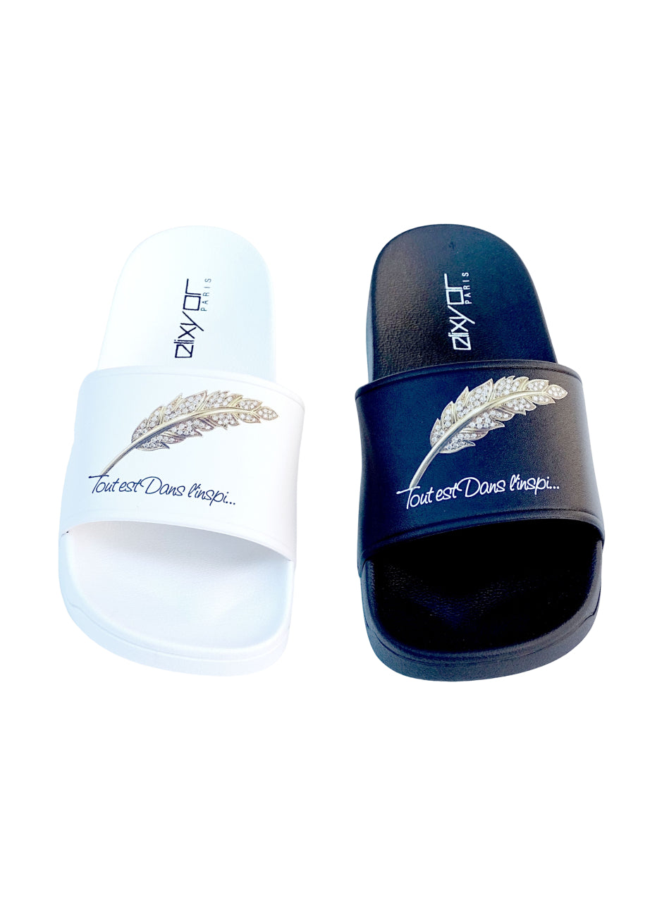 Claquettes TEDL'I – "Tout est dans l’inspi" Noir