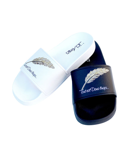 Claquettes TEDL'I – "Tout est dans l’inspi" Noir