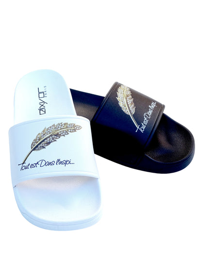 Claquettes TEDL'I – "Tout est dans l’inspi" Noir