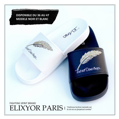 Claquettes TEDL'I – "Tout est dans l’inspi" Noir