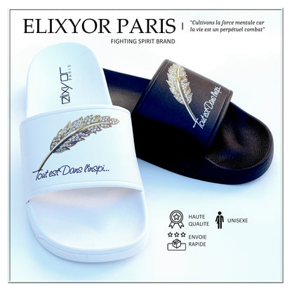 Claquettes TEDL'I – "Tout est dans l’inspi" Noir